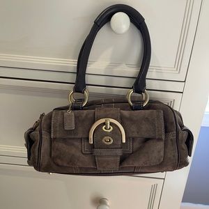 Beautiful suede coach purse